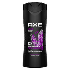 AXE Excite: bouteille élégante et recyclable pour une routine durable.