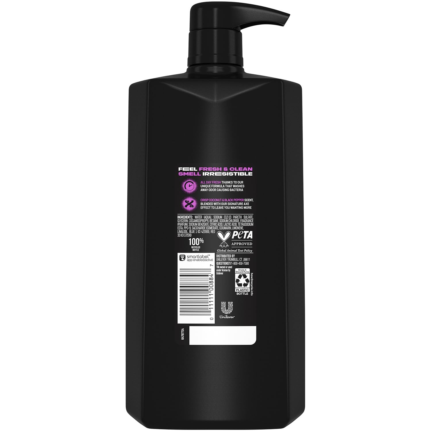 AXE Excite foamy lather delivers a refreshing coconut scent during showers.