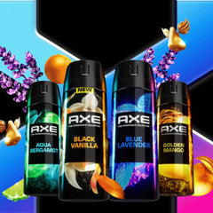 AXE Fine Fragrance Mangue Dorée : flacon doré, parfum fruité et énergisant