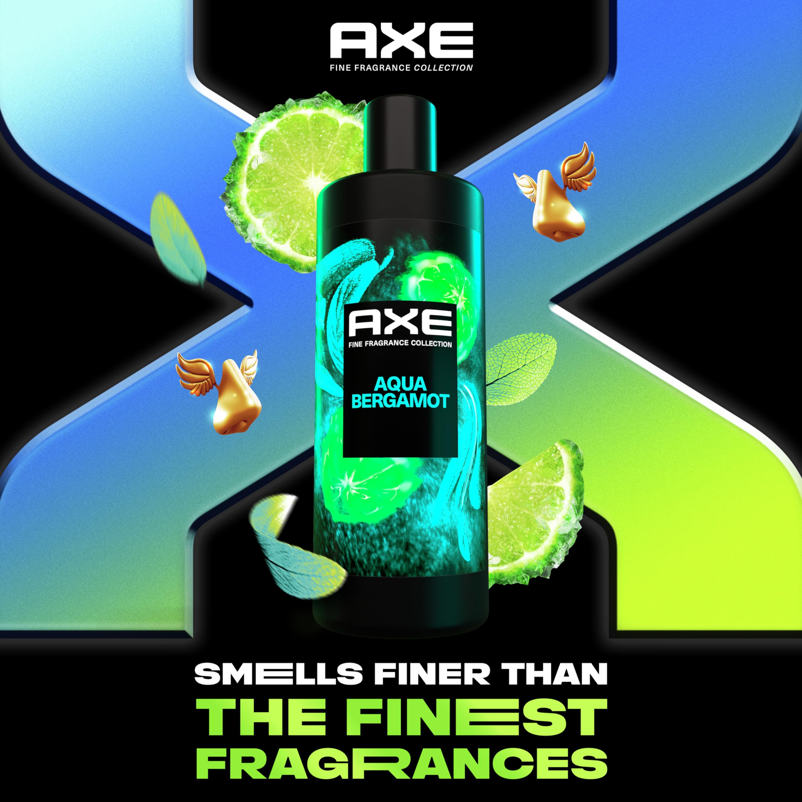 AXE Aqua Bergamot — profil olfactif avec bergamote, sauge et genévrier.