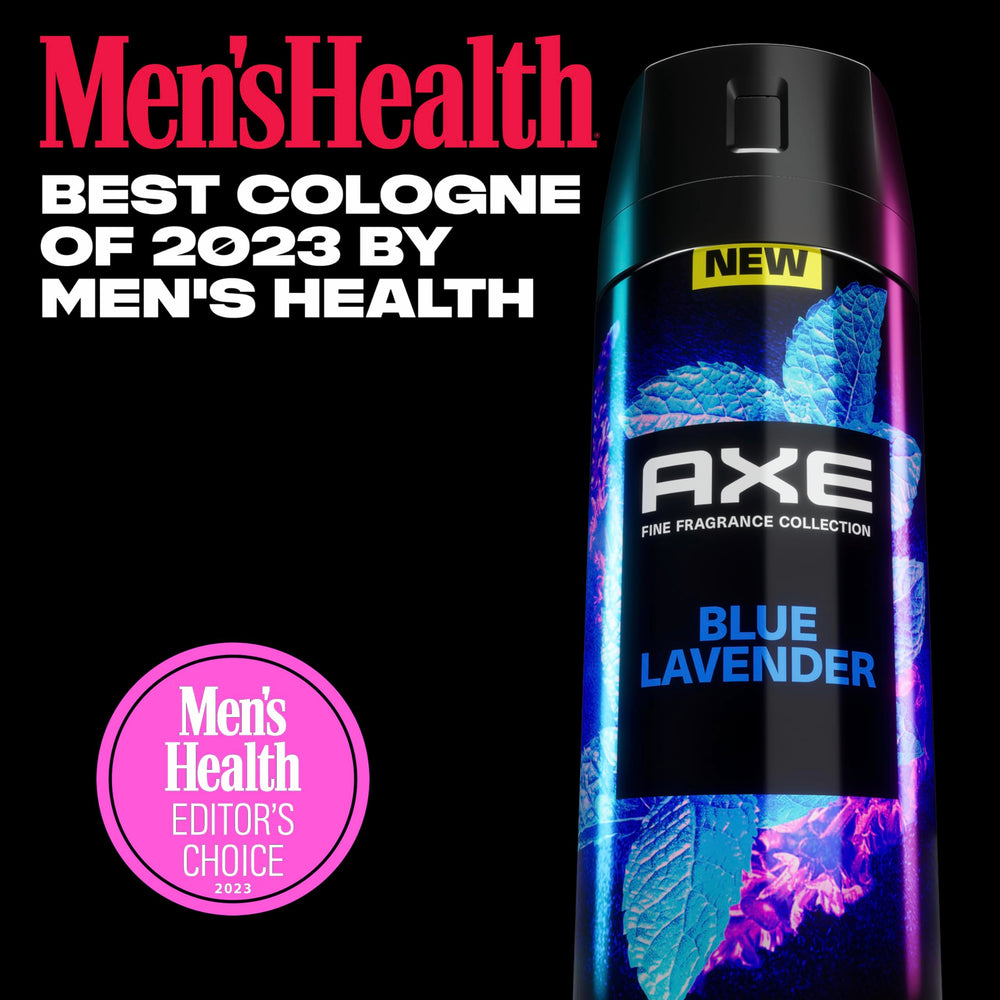 AXE Lavande Bleue, gros plan sur le flacon et ses détails.