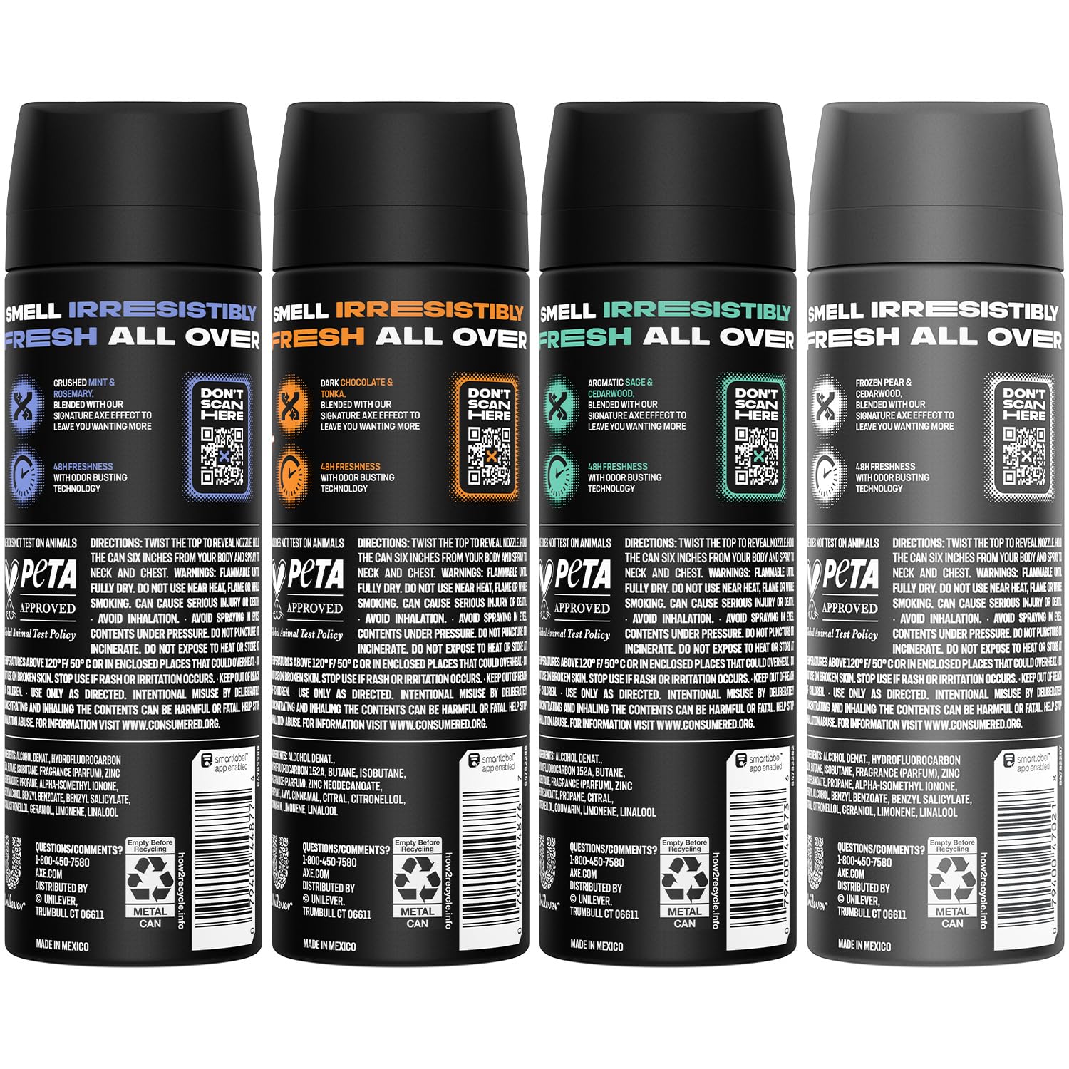 AXE Noir - spray anti-odeur 48h pour rester frais toute la journée.