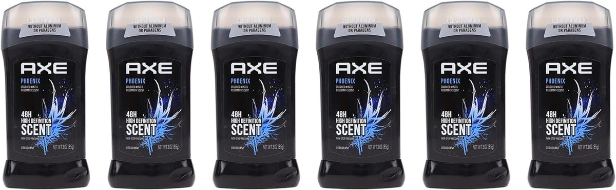 Axe Phoenix bâton Pack6 emballage prêt à emporter pour une fraîcheur constante.