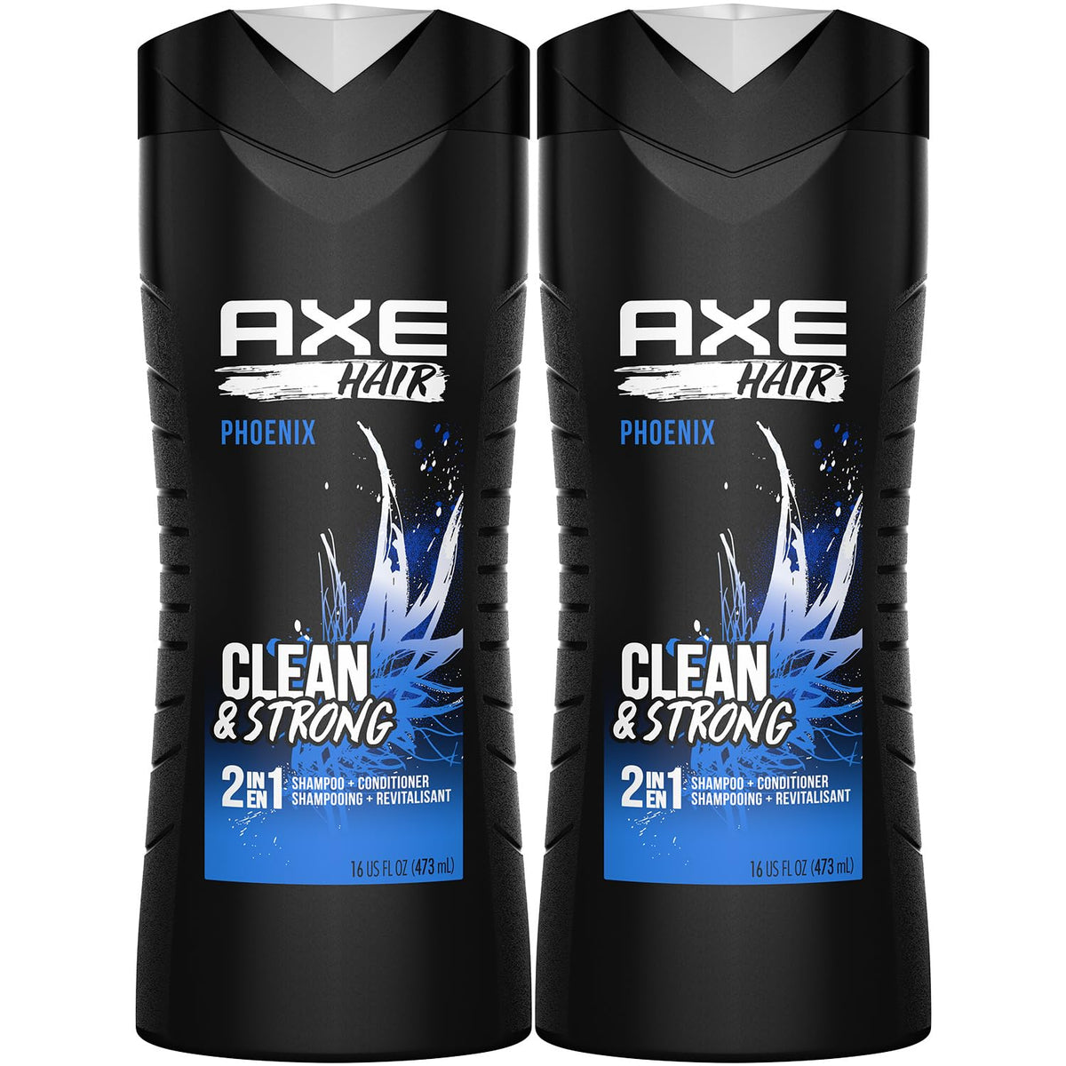 AXE Phoenix: bouteille anti-glisse pour une prise en main rapide.