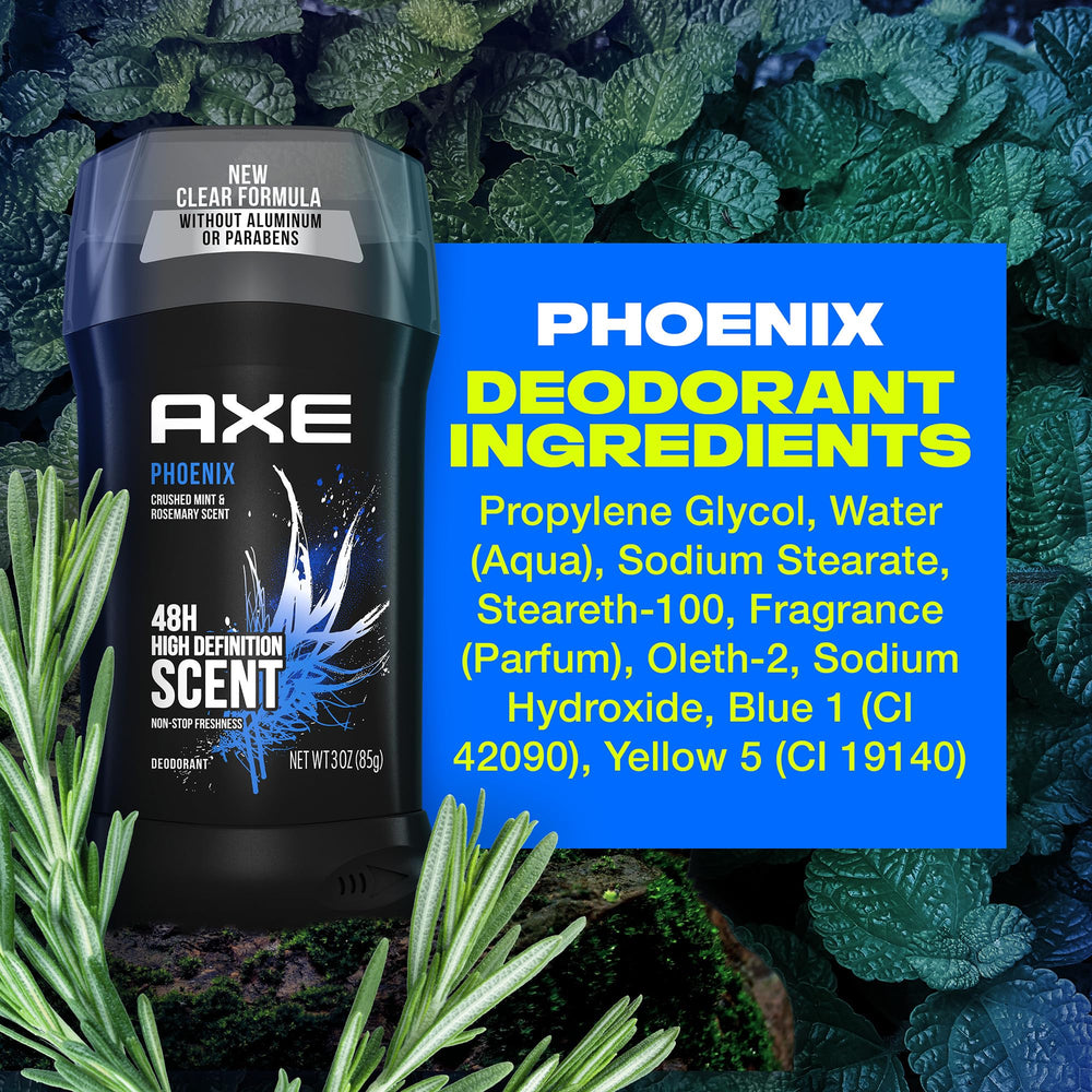 Protection des odeurs Axe Phoenix pour une journée entière.