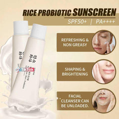 Axnzp creme solaire riz-probiotiques, application rapide sur la peau