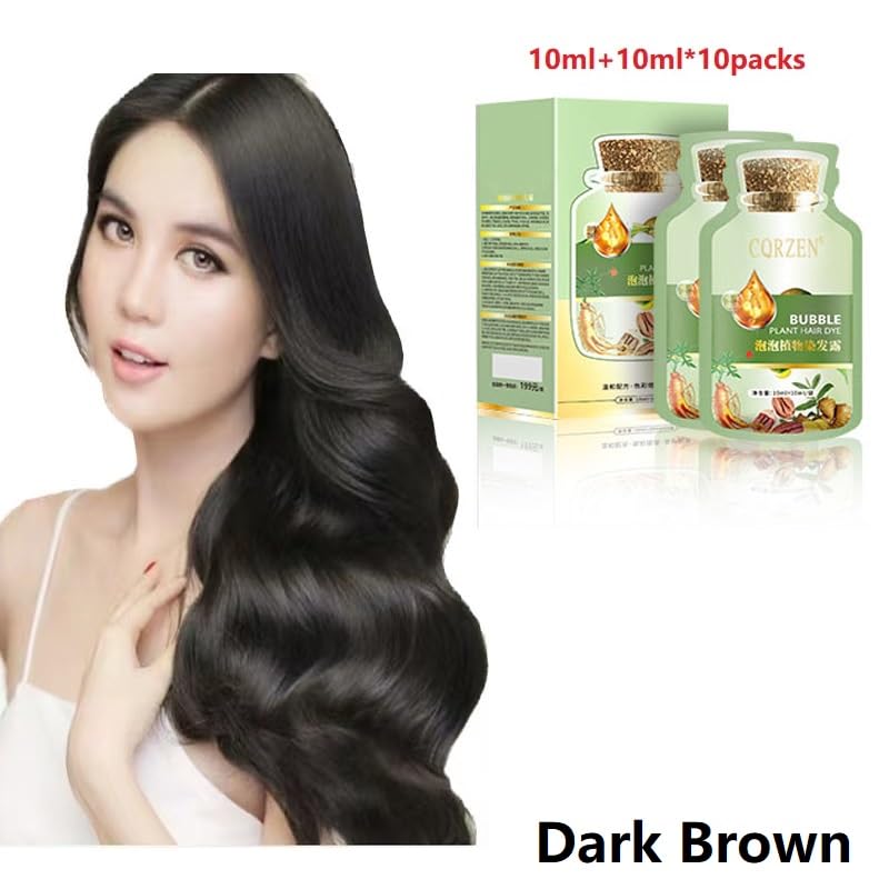 Axnzp colorant bulle cheveux plante, couverture gris durable sans irritations