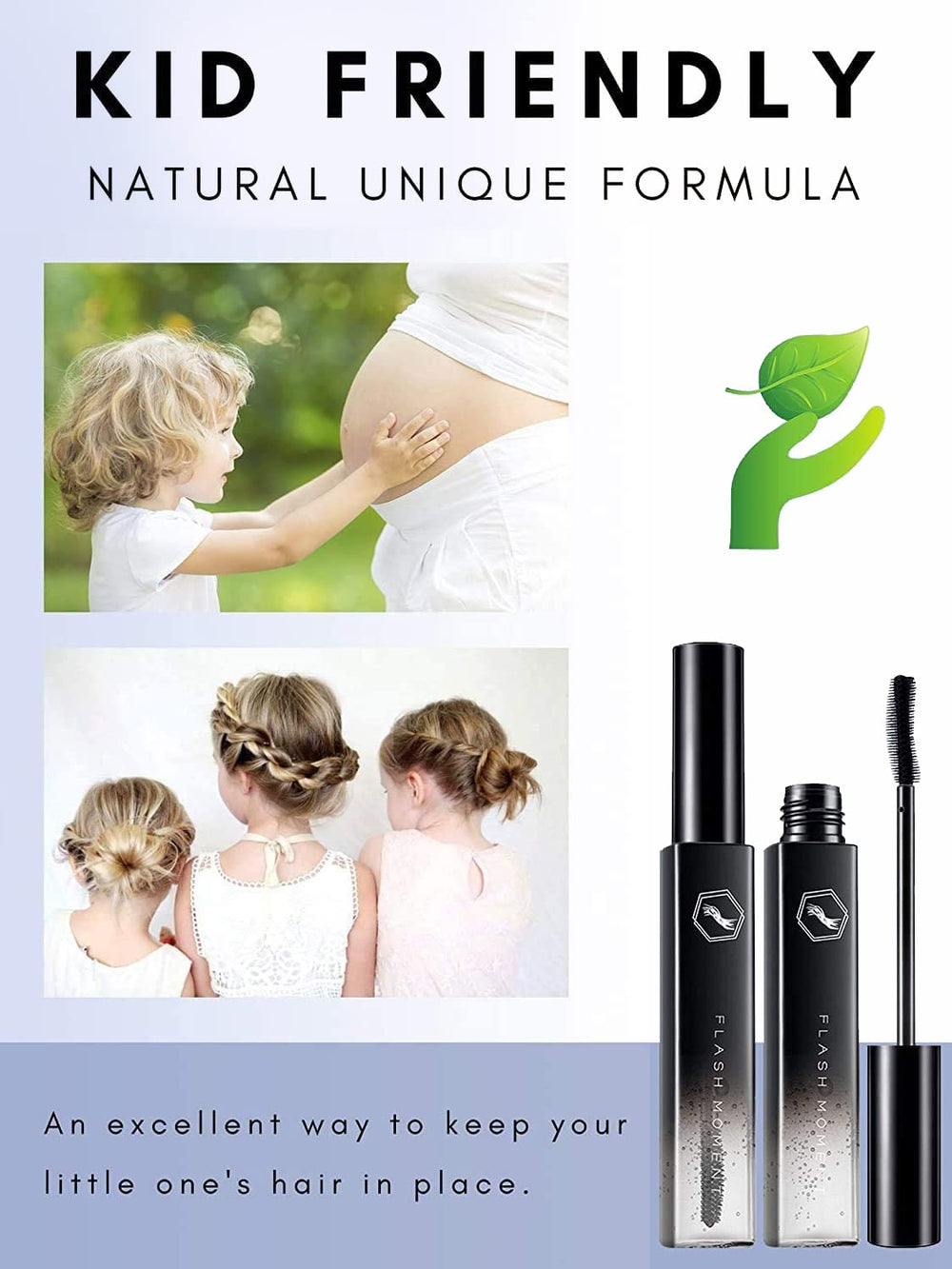 Aymaloy Gel capillaire, utilisation pratique sur cheveux rebelles et frisés.