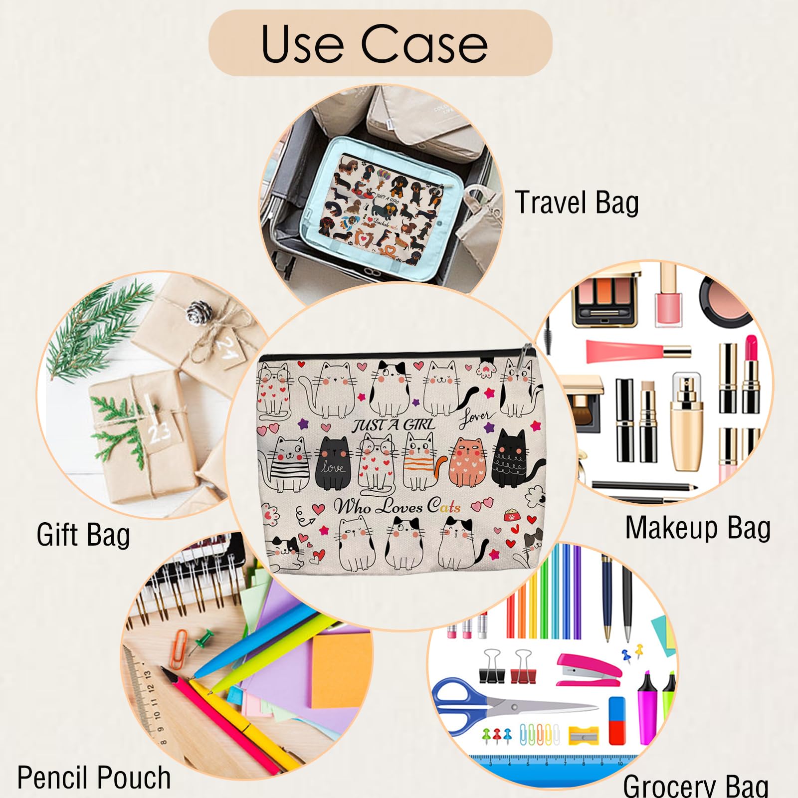 Intérieur doublure Aypvora du sac-maquillage pour protéger les cosmétiques.