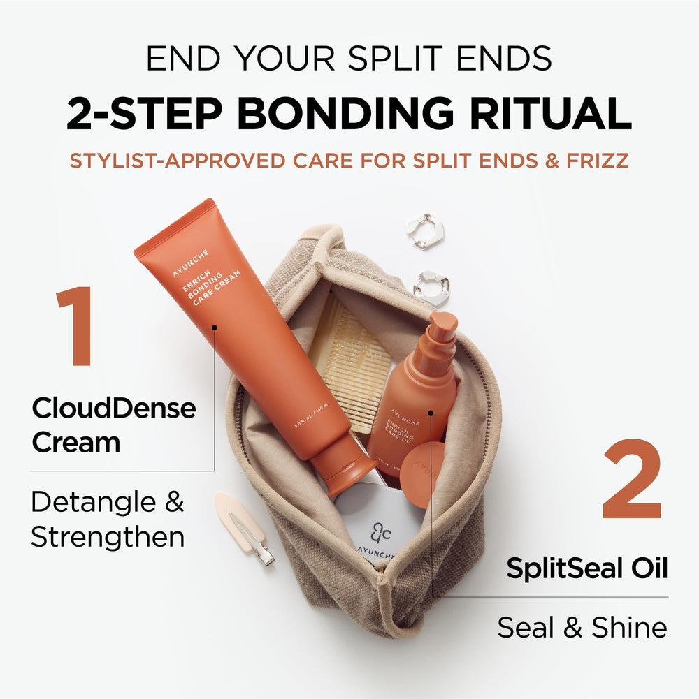 Routine K-Beauty avec AYUNCHE Enrich Bonding Leave-In Cream pour cheveux fins.