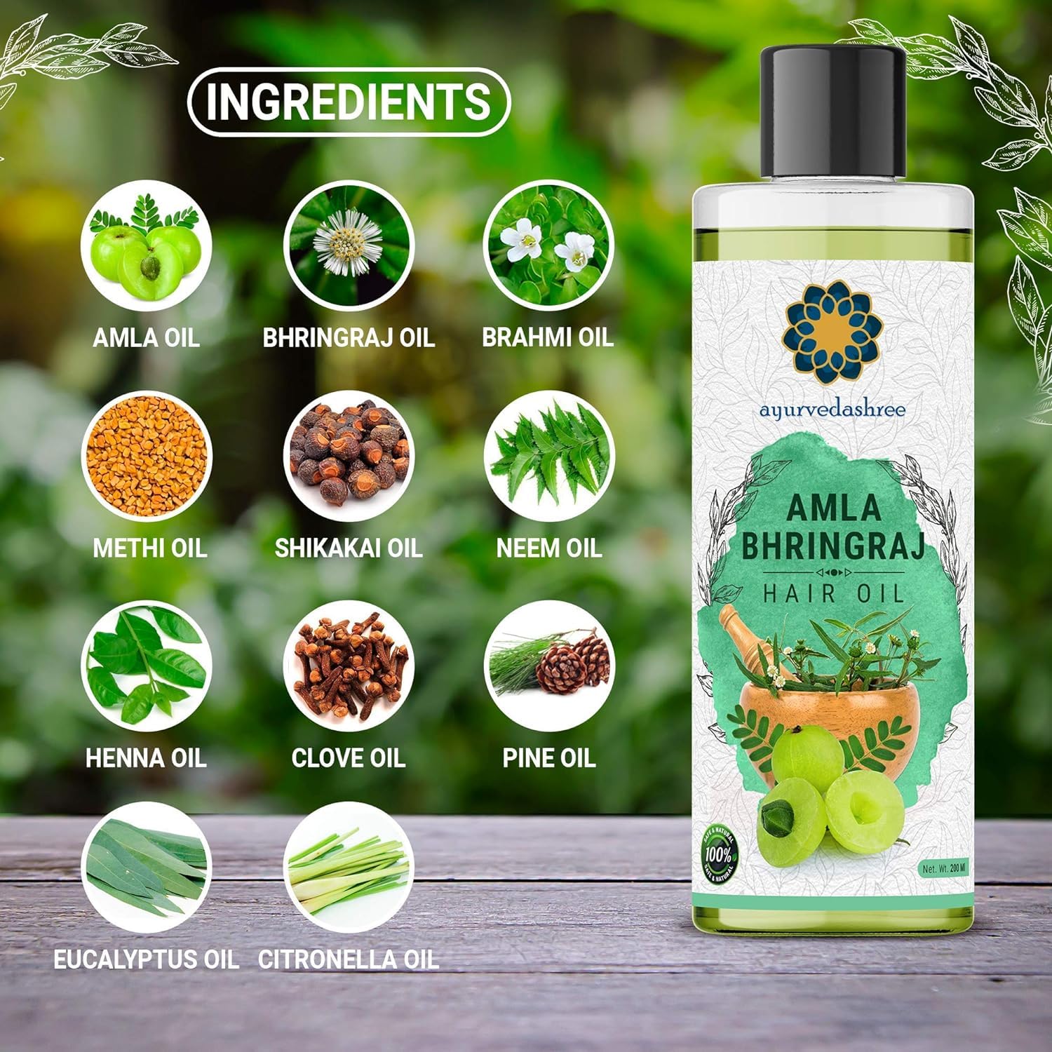 AYURVEDASHREE emballage pratique, flacon léger et facile à transporter