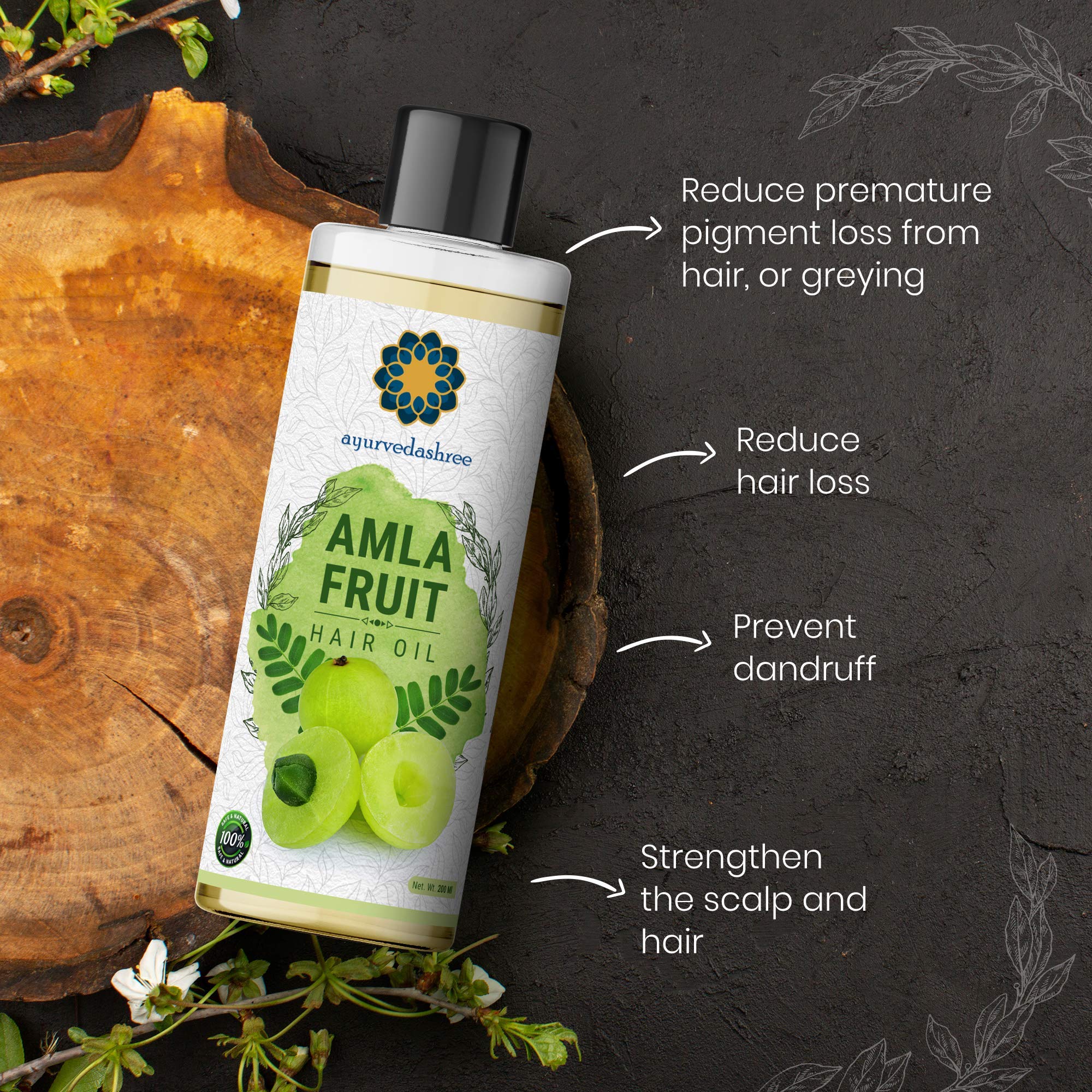 AYURVEDASHREE huile amla emballage : flacon pratique et recyclable.
