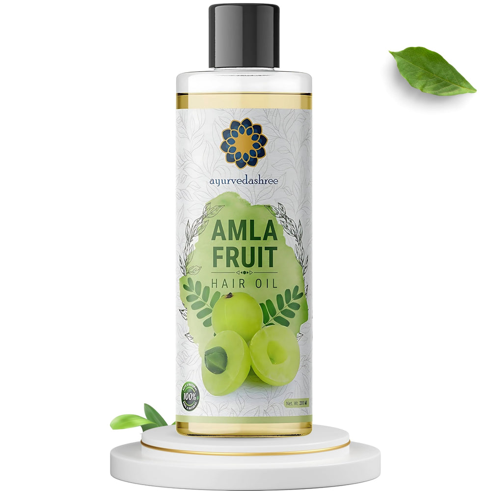 AYURVEDASHREE huile amla ingrédients : mélange d'huiles ayurvédiques bénéfiques pour les cheveux.