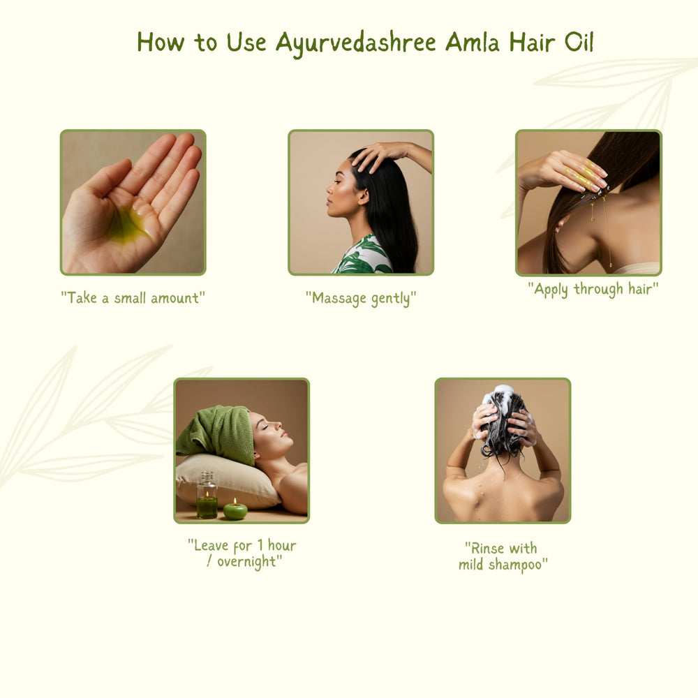 AYURVEDASHREE huile amla nourrissant : soutien des follicules et des racines.