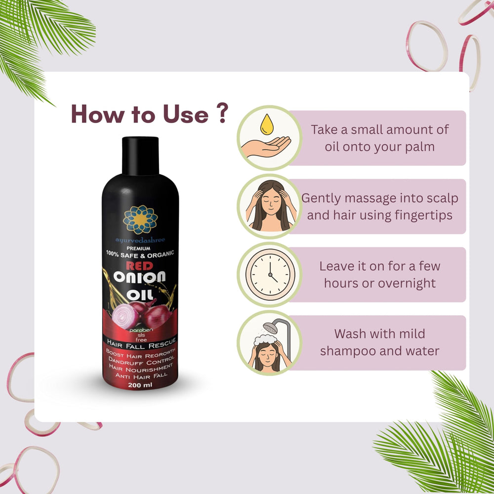 AYURVEDASHREE ingrédients-naturels-huile-capillaire — soin polyvalent pour cheveux sains.