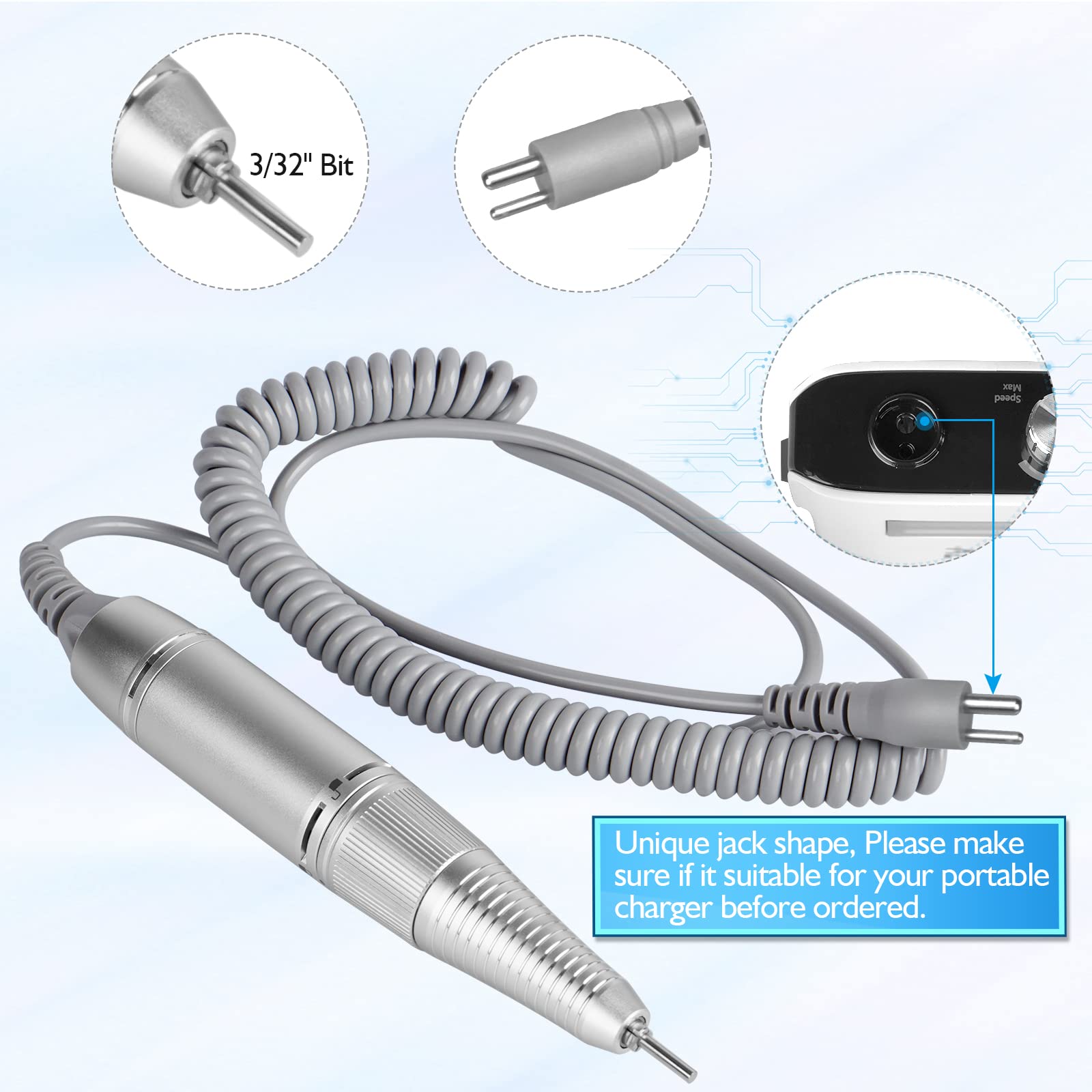 AZ GOGO boitier portable 30000 rpm, prêt pour utilisation nomade sur les ongles