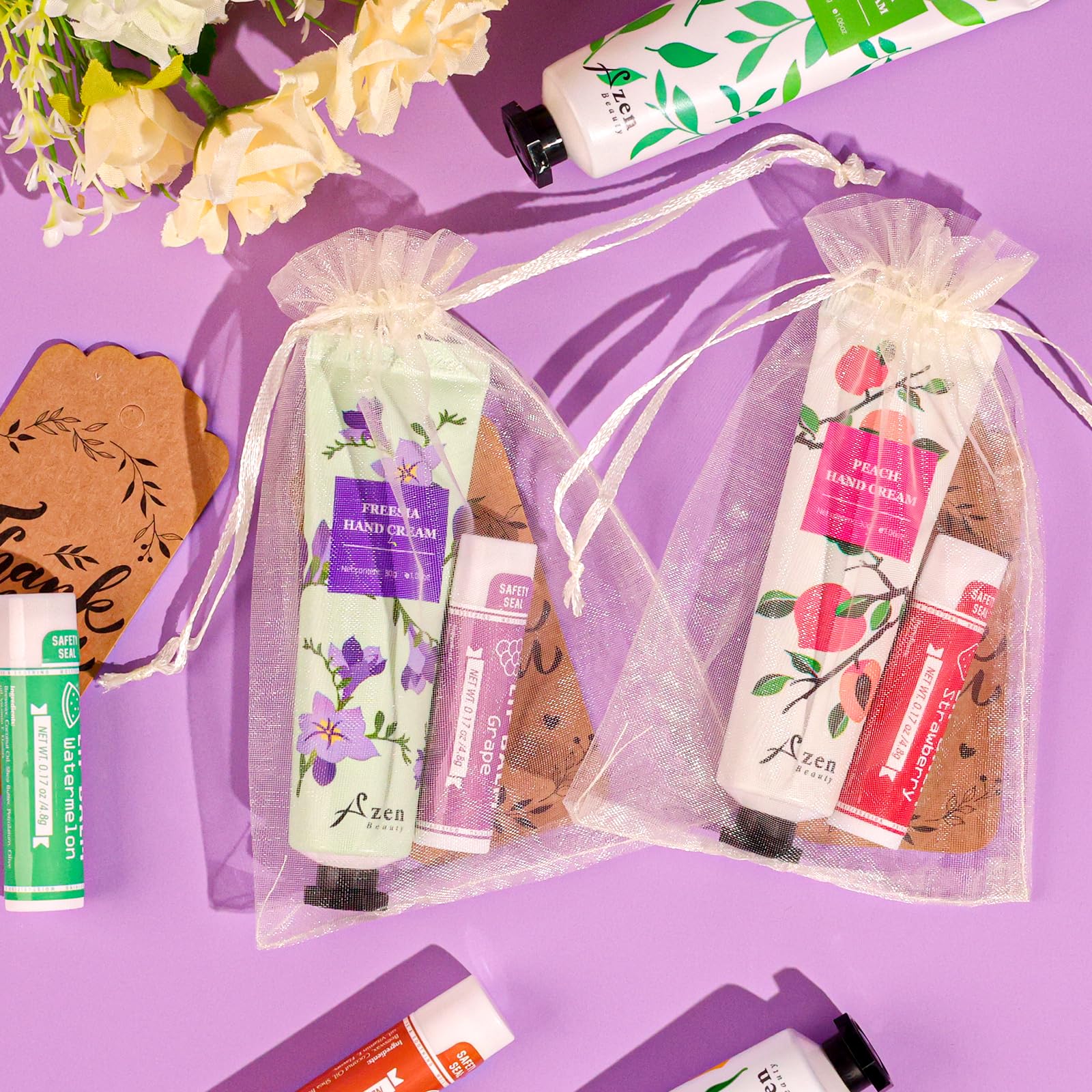AZEN sachets organza blancs pour une présentation chic