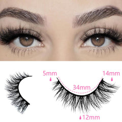 Cils Azenlo avec bande coton 1 mm pour une pose rapide et propre.