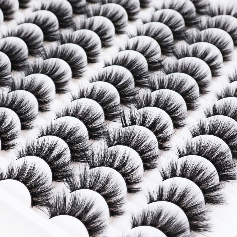 Cils Azenlo 3D fluffy, effet pelucheux idéal pour soirées.