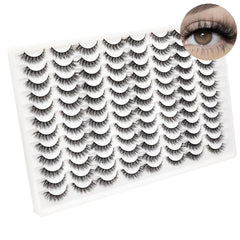 Cils Azenlo faux mink 14 mm, 48 paires pour un regard naturel et dense.