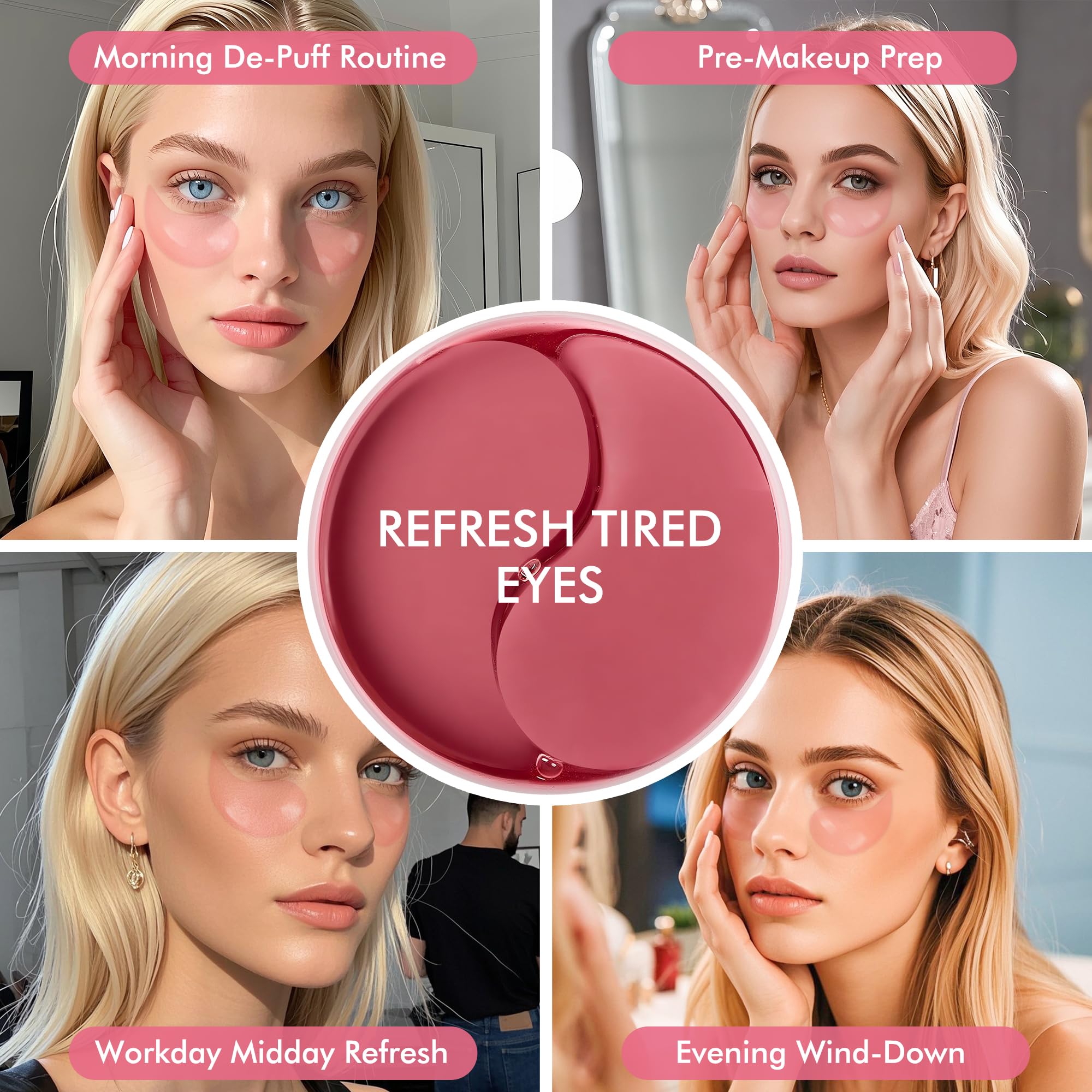 AzLucaky patchs yeux rose hydrogel boîte 40 paires à offrir