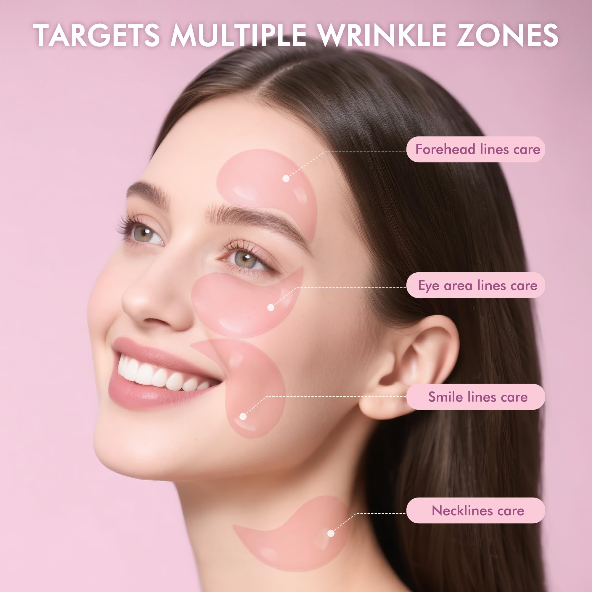 AzLucaky patchs yeux rose hydrogel facile à retirer et ranger