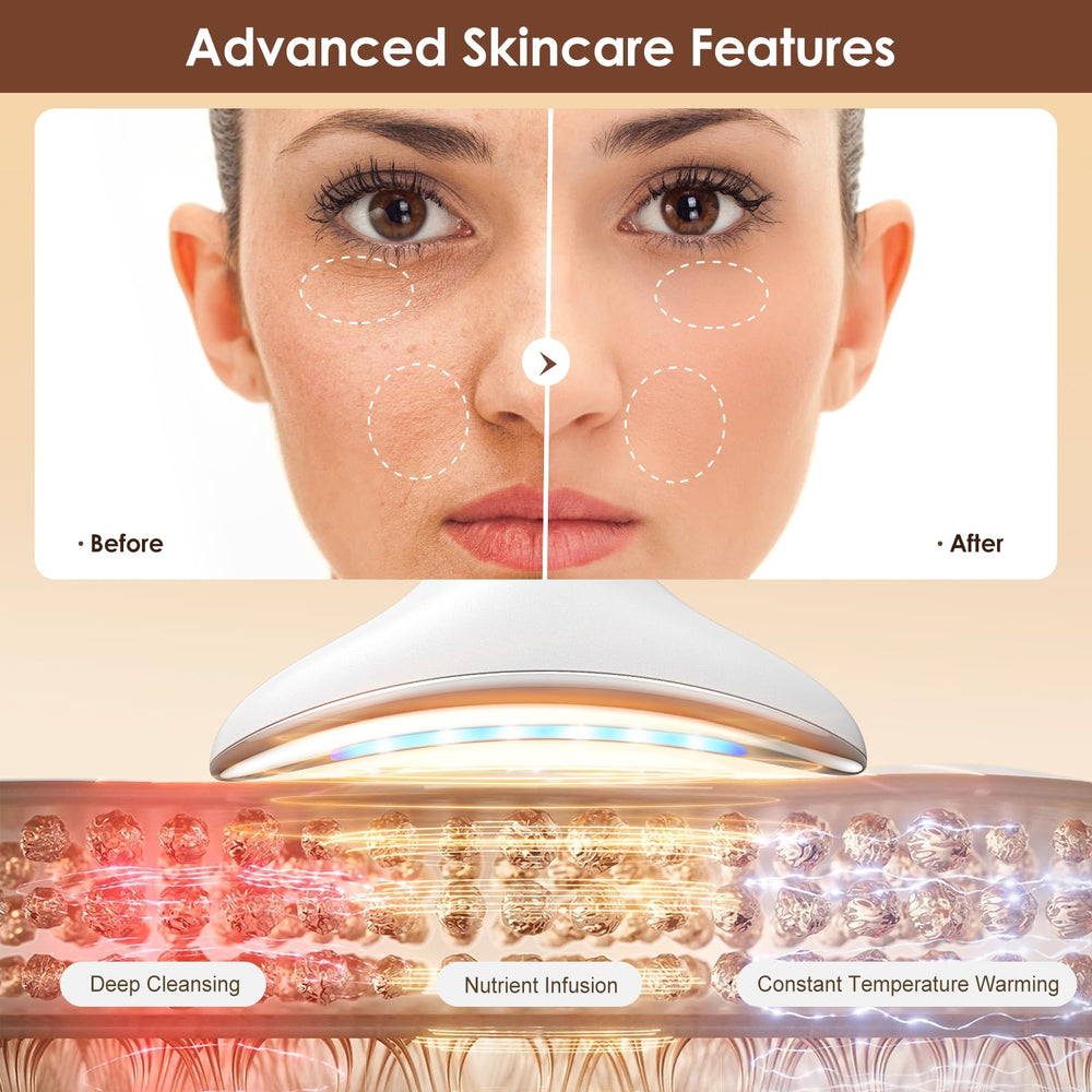 AZMAVO tête arc sur visage, contour précis pour un massage ciblé