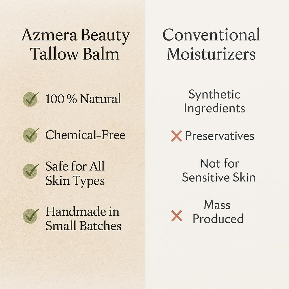 Azmera Beauty organic beeswax bar emphasizes moisture sealing benefits.