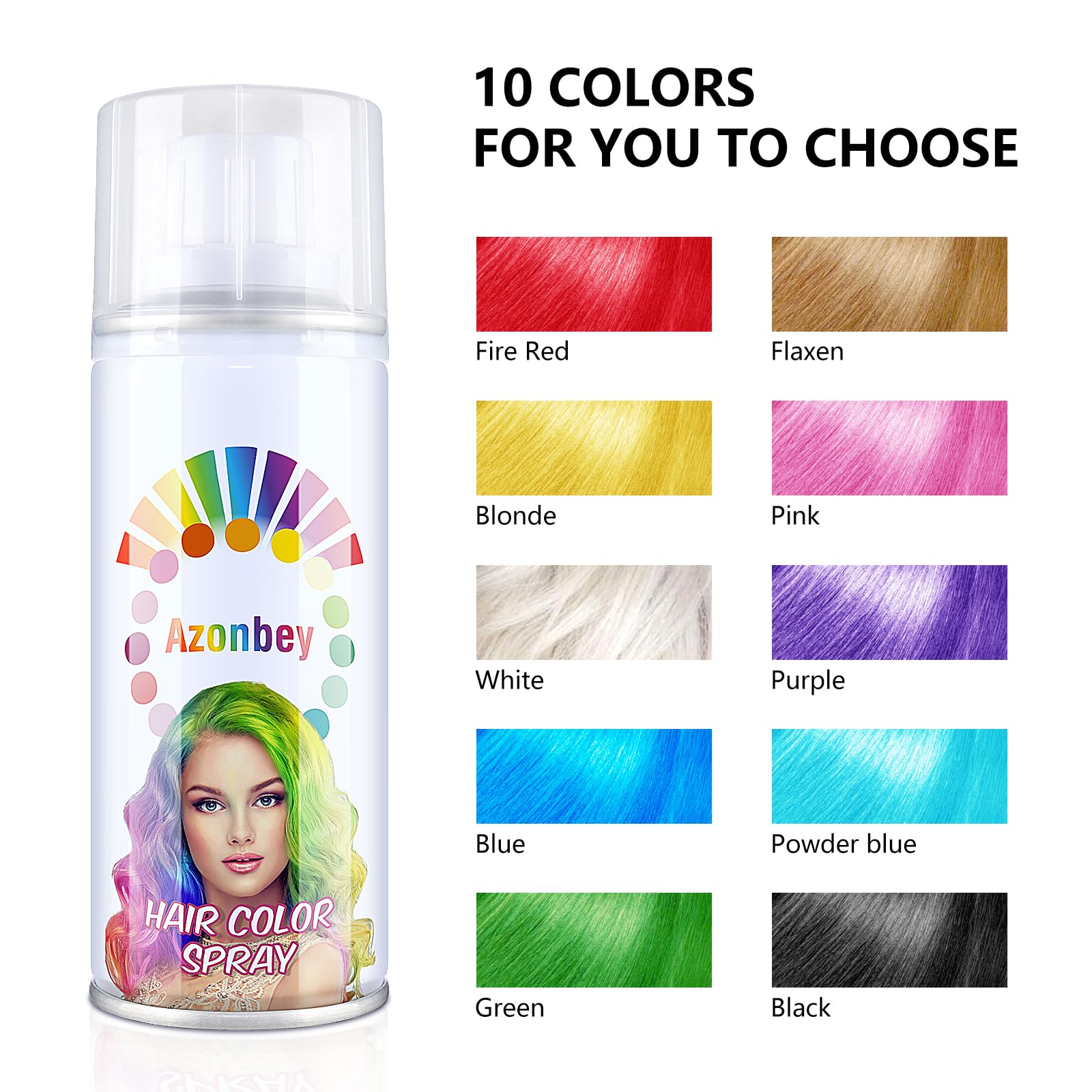 Azonbey spray cheveux pour cosplay, look audacieux en quelques secondes.