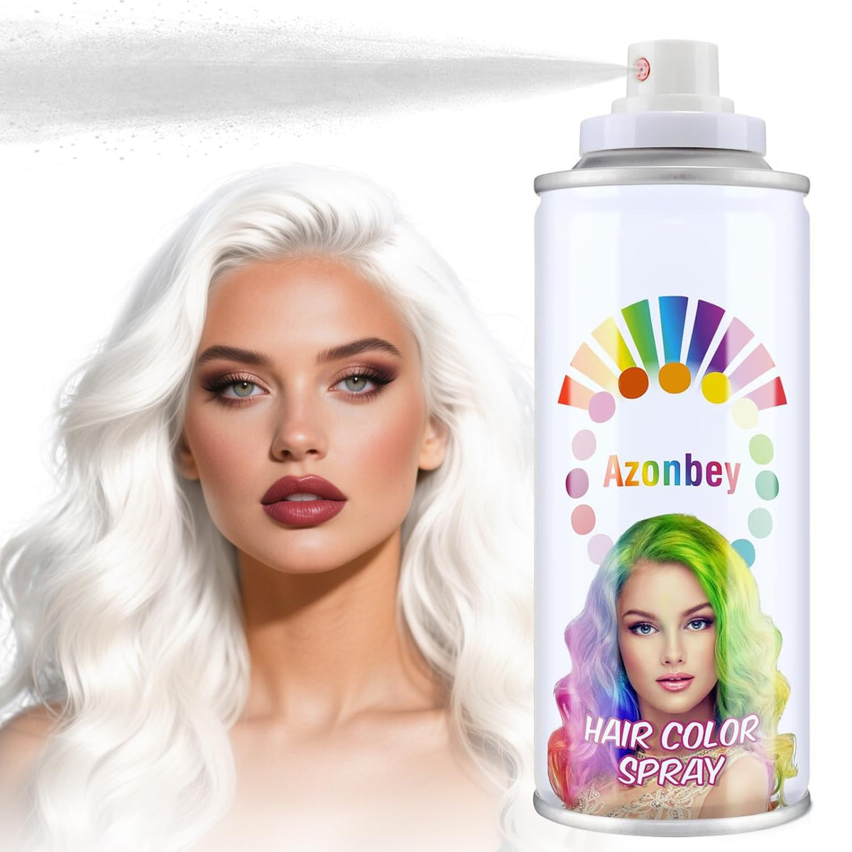 Azonbey Halloween Hair Spray offre une coloration temporaire lumineuse pour un look express.