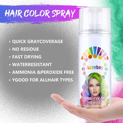 Azonbey spray couleur bleu vif pour un effet vibrant et facile à retirer.