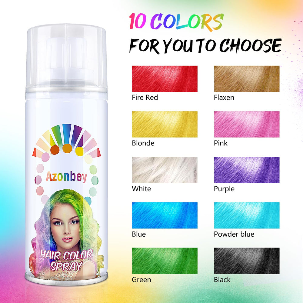 Azonbey spray noir mystérieux, look gothique temporaire et lavable.