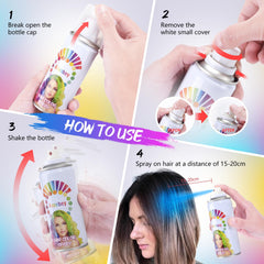 Azonbey teinte rose, spray cheveux idéal pour fête et changement temporaire.