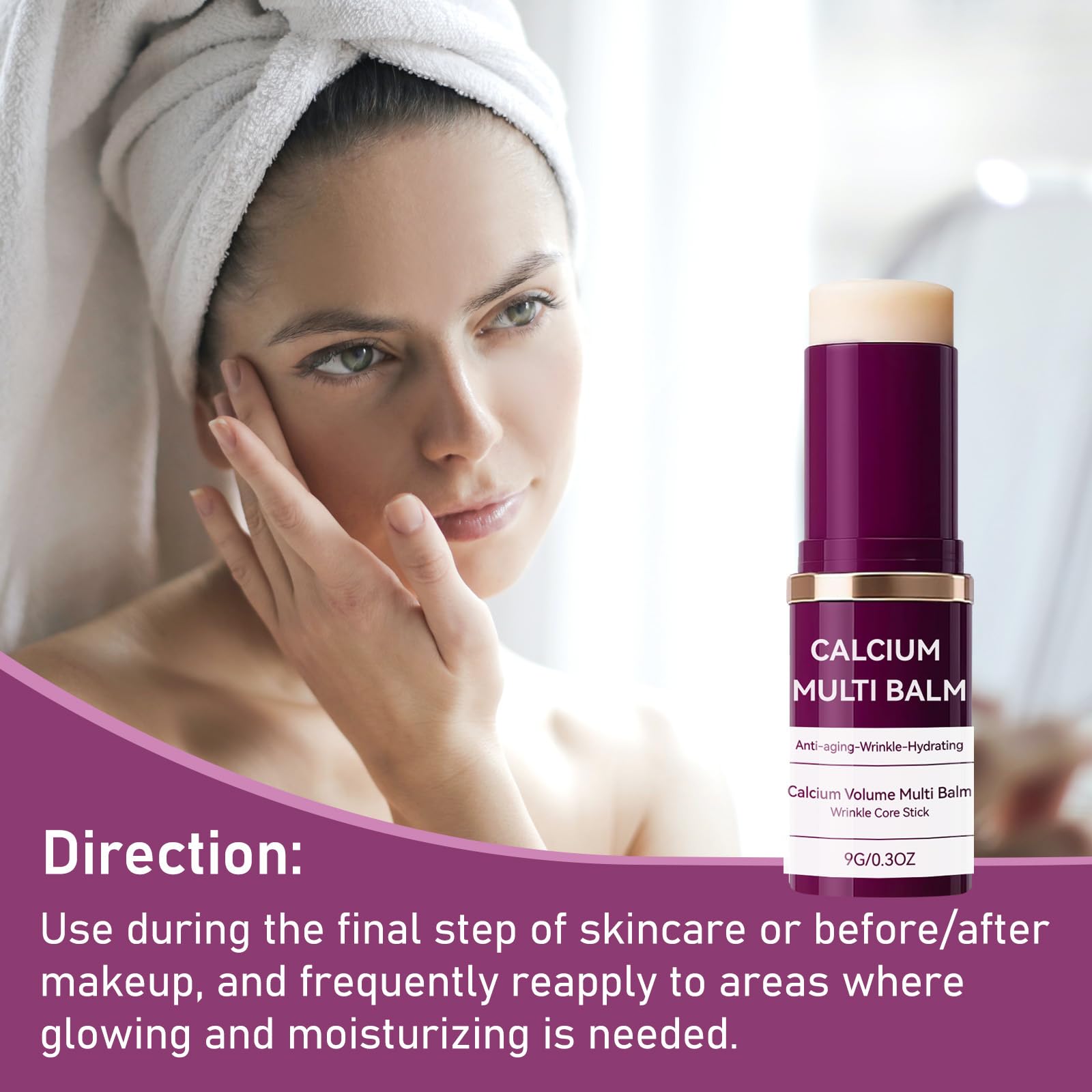 AZSYYQC Cemenrete Calcium Multi Balm convient à l'usage sur les yeux, le visage et le cou.