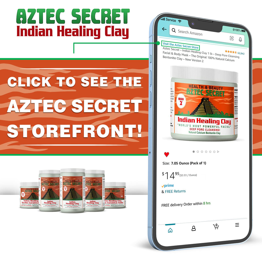 Aztec Secret Argile Indienne – test cutané préalable recommandé avant utilisation.