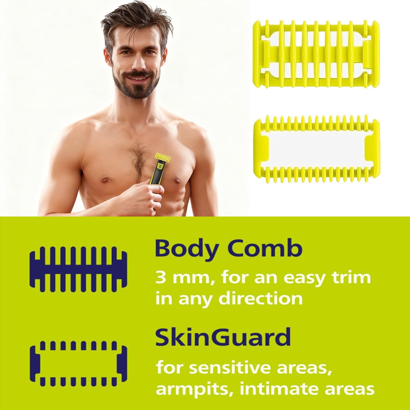 AzulySlec ensemble de guides réduit les risques de coupures et d'irritation.
