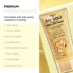 Texture dorée du masque Azure 24K Or avec présence d ingrédients vedettes.