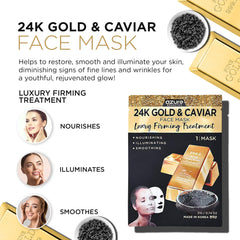 Azure Cosmetics mask on face delivers an instantly refreshed glow and hydration.