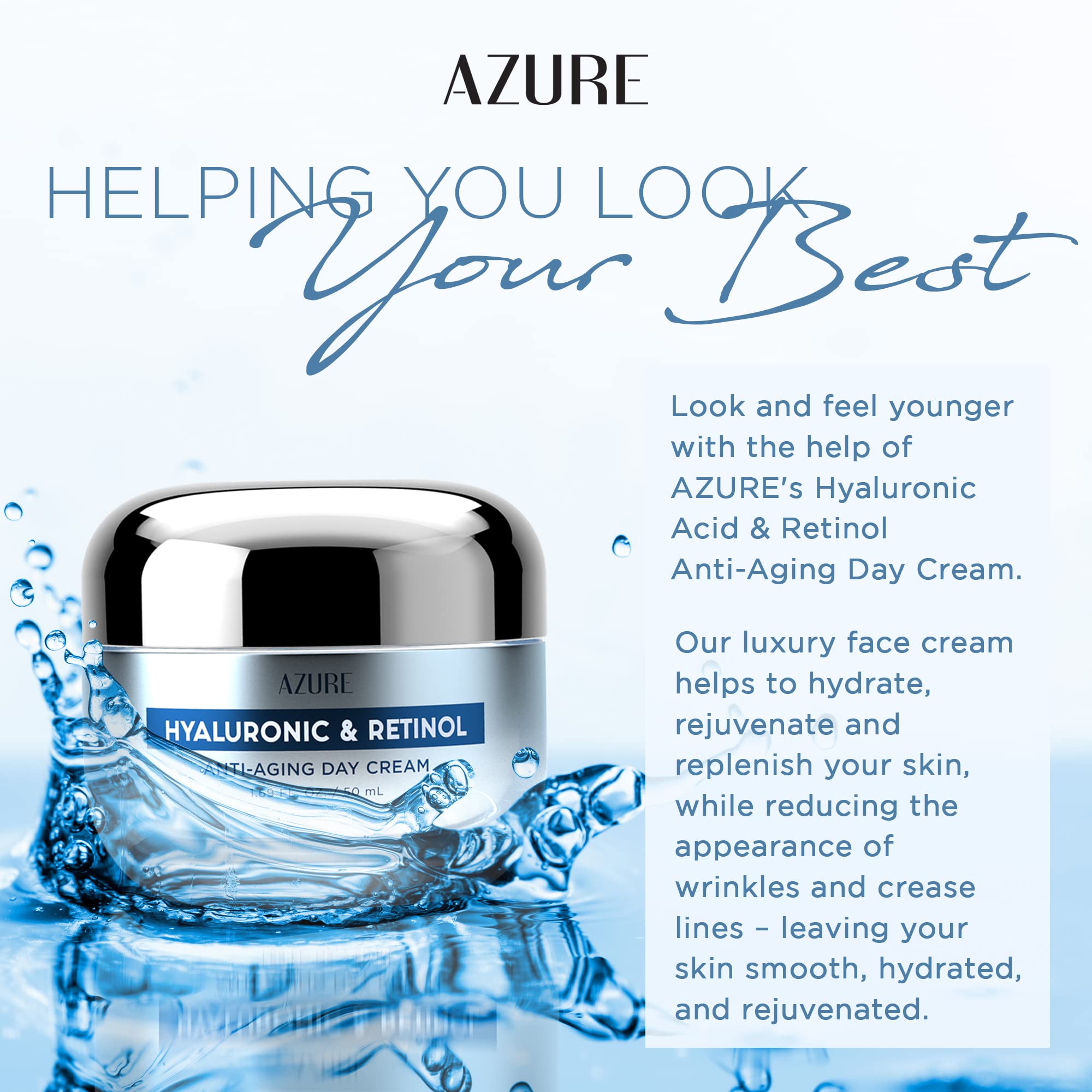 Azure Cosmetics application quotidienne soin visage et cou en routine