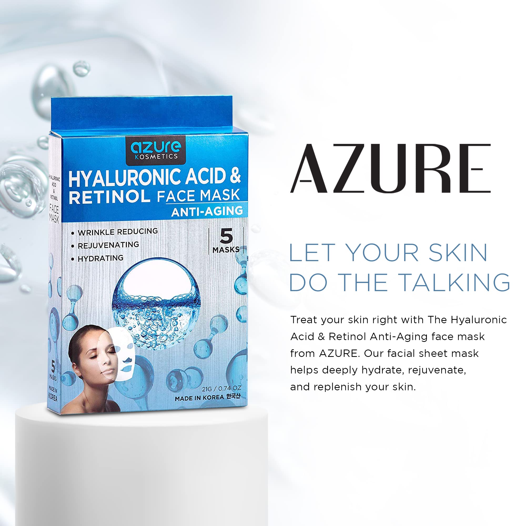 Emballage élégant du soin quotidien Azure Cosmetics