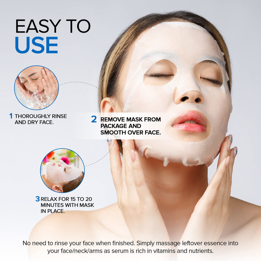 Peau douce et lisse après l'utilisation du masque Azure Cosmetics