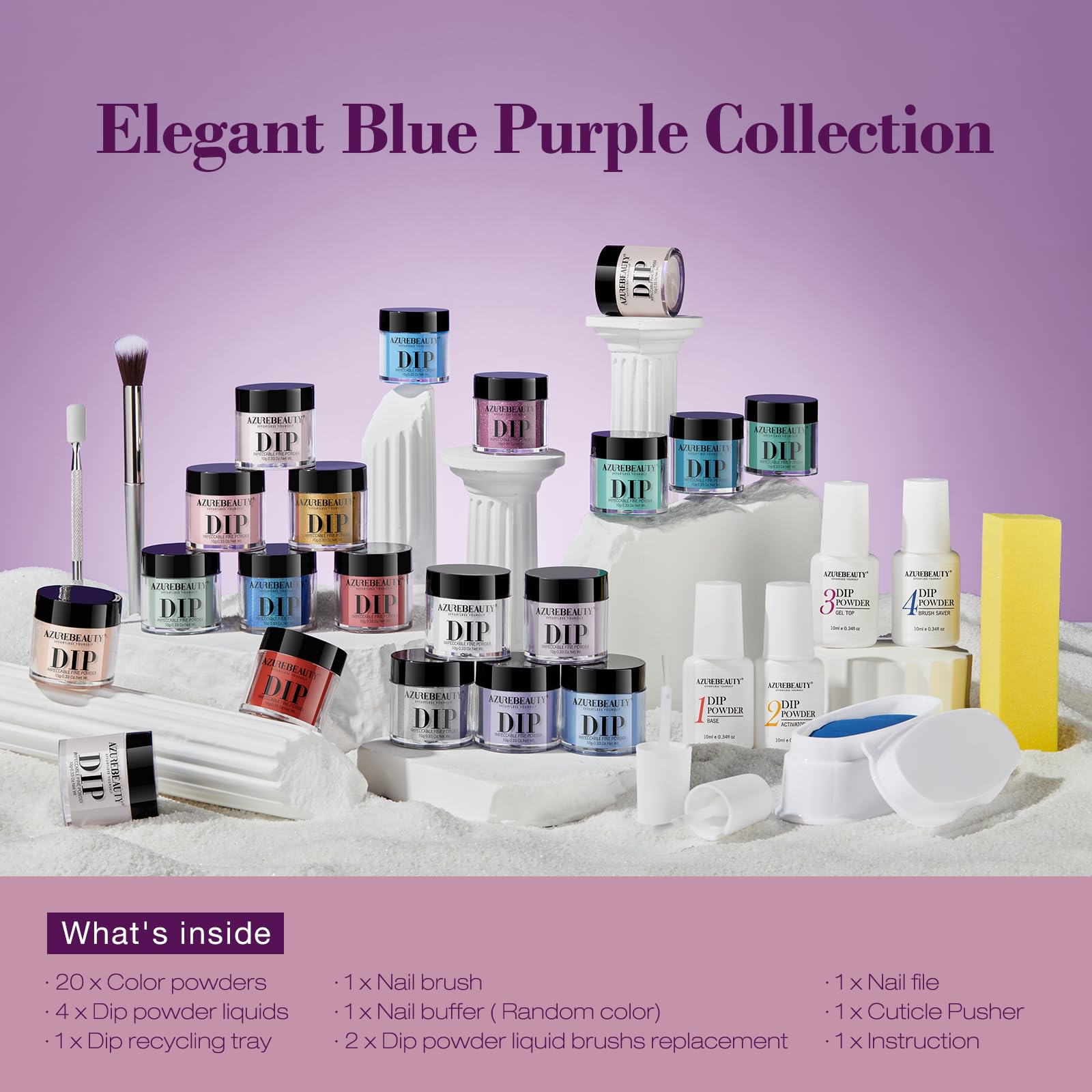 Accessoires ongles inclus: pinceau, lime et pousse-cuticules pour votre manucure