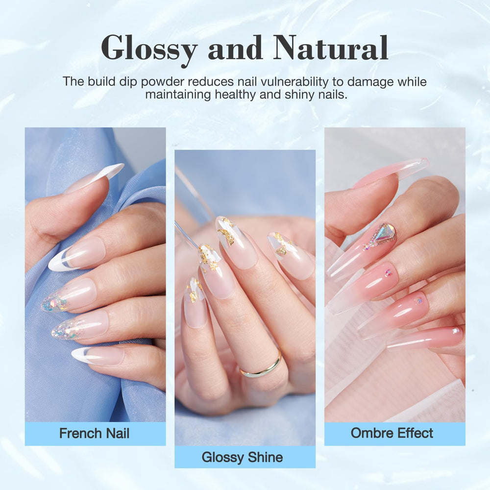 AzureBeauty base dip ongles assure une application fluide et solide.