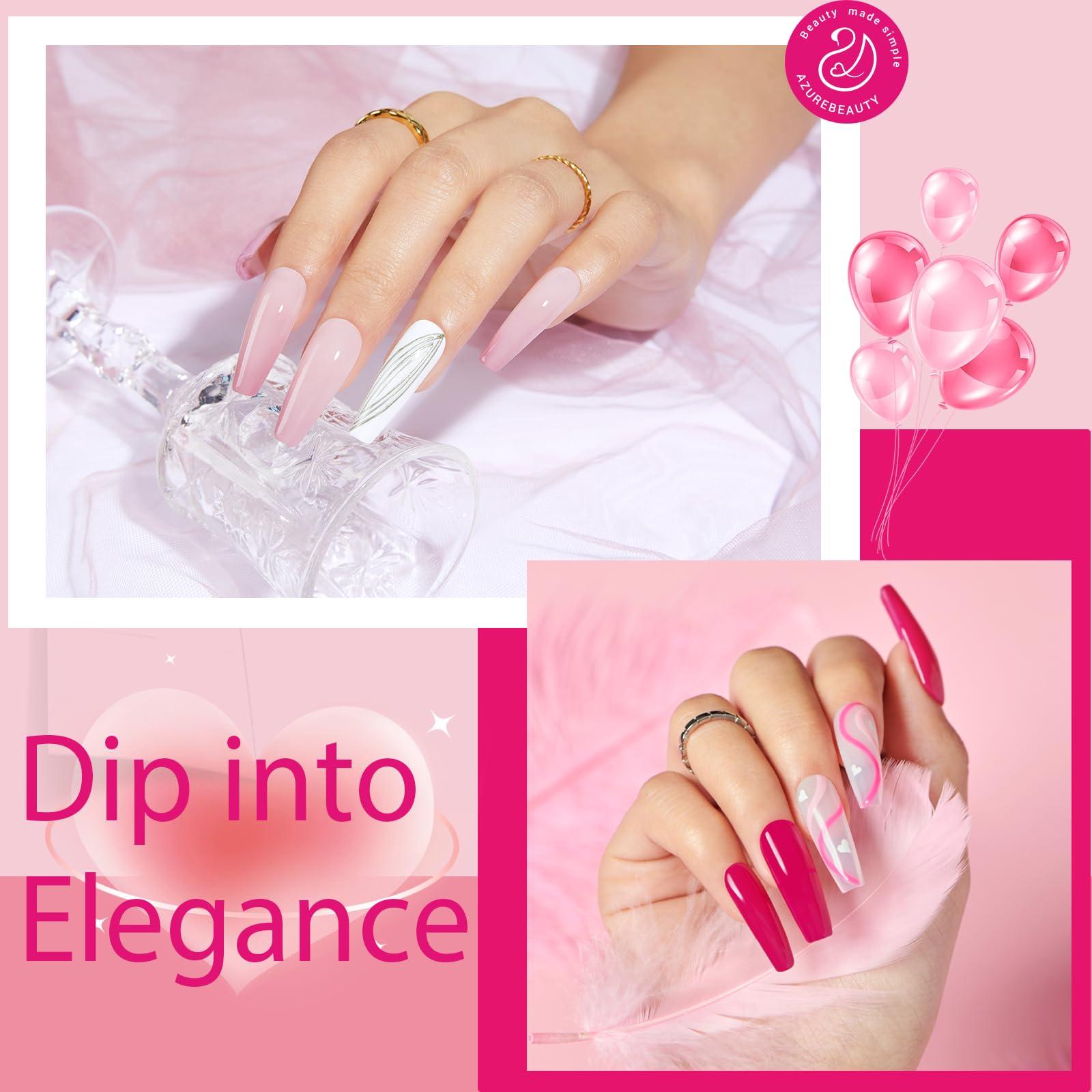AZUREBEAUTY brosse ongles trempage pour application précise