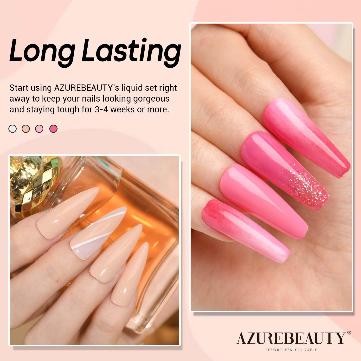 AZUREBEAUTY Couche supérieure pour dip poudre, finition soignée.