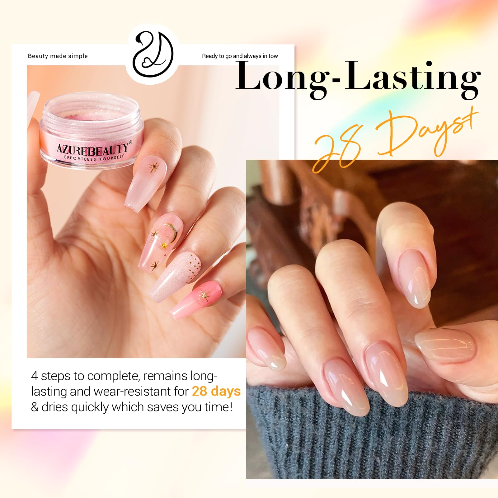 AZUREBEAUTY couche-top-mate, fini mat élégant sur les ongles.