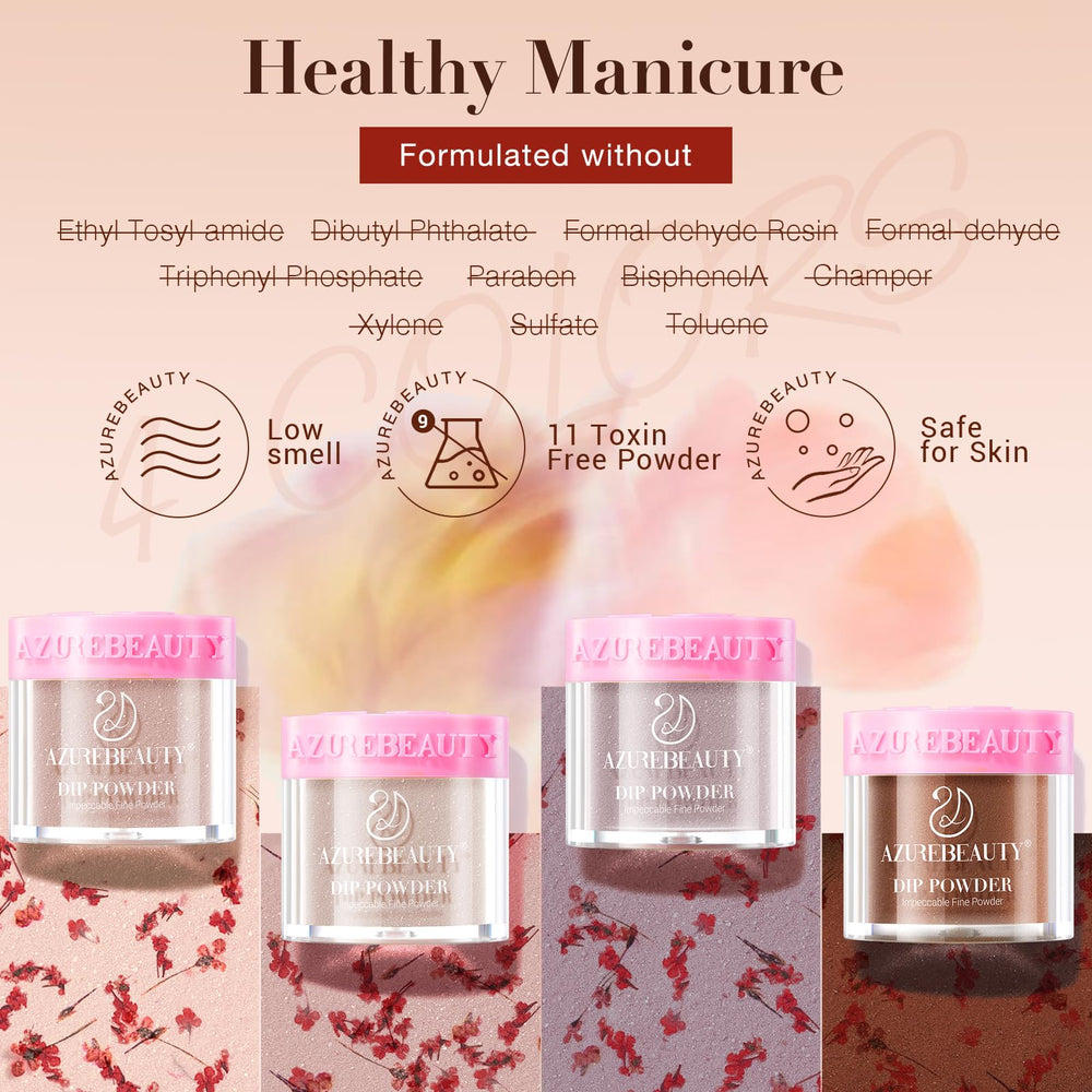AZUREBEAUTY démonstration d’application ongles dip pour visualiser le résultat.