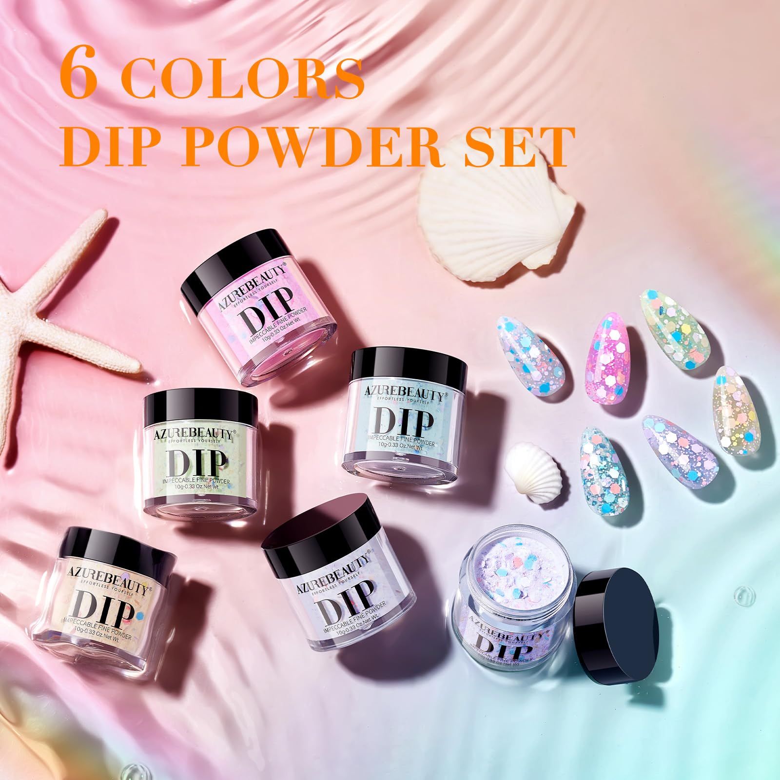 AzureBeauty Dip Poudre application sans lampe facilite une utilisation rapide.