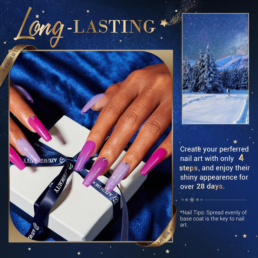Base et top coat AZUREBEAUTY avec activateur pour une application sans lampe