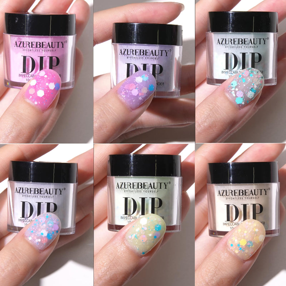 AzureBeauty Dip Poudre beige naturel pour une base discrète.